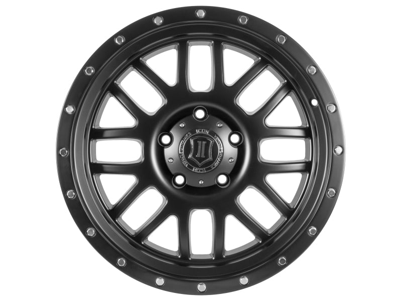 Load image into Gallery viewer, ICON Alpha 20x9 8x6.5 19mm Offset 5.75in BS 125.2mm Bore Satin Black Wheel
