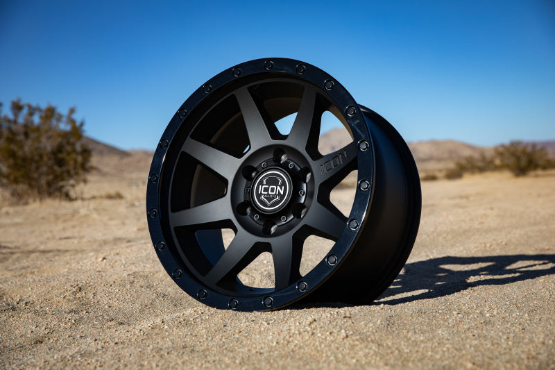 Load image into Gallery viewer, ICON Rebound 17x8.5 6x5.5 0mm Offset 4.75in BS 106.1mm Bore Double Black Wheel
