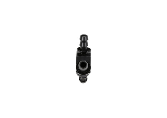 Fleece | Universal 3 / 8in Aluminum Y-Barbed Fitting (For -6 Pushlok Hose) - Black Anodized