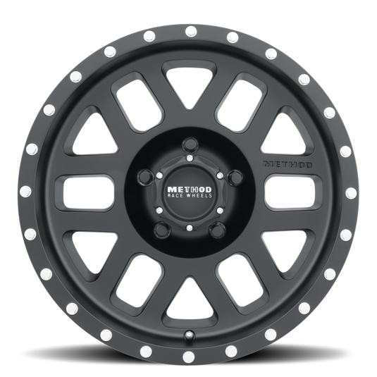 Method | MR306 Mesh 17x8.5 0mm Offset 5x4.5 83mm CB Matte Black Wheel