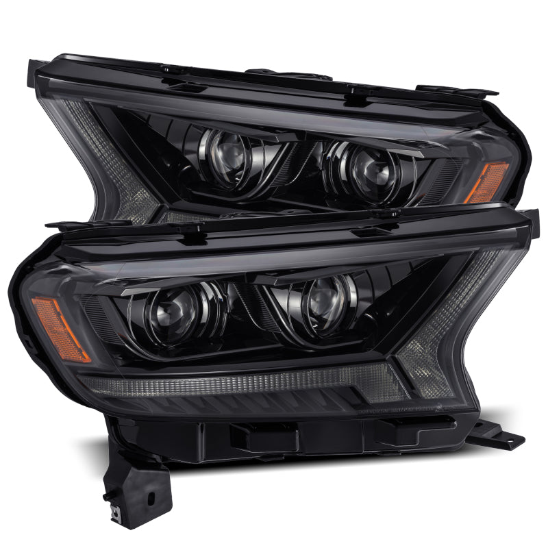 Load image into Gallery viewer, AlphaRex 19-21 Ford Ranger LUXX LED Proj Headlights Plank Style Alpha Black w/Seq Signal/DRL
