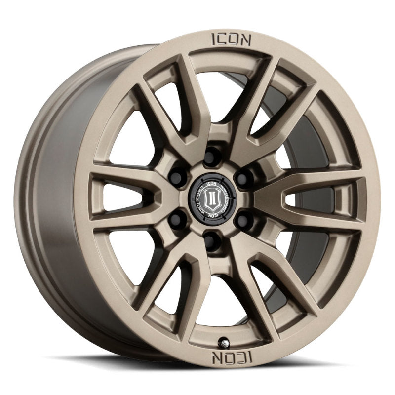 Load image into Gallery viewer, ICON Vector 6 17x8.5 6x5.5 25mm Offset 5.75in BS 93.1mm Bore Bronze Wheel
