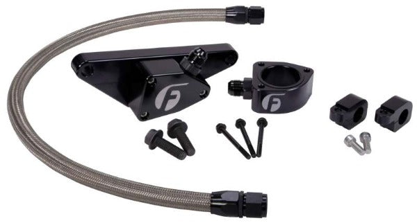 Load image into Gallery viewer, Fleece | 2003-2007 Dodge Ram 5.9L Cummins Manual Trans Coolant Bypass Kit - Stainless Steel Braided Line
