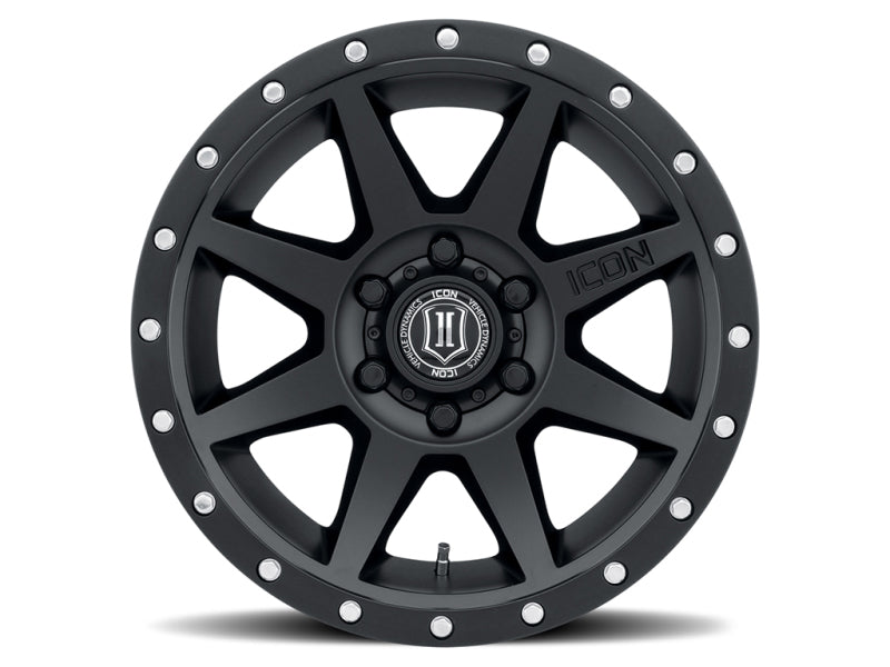 Load image into Gallery viewer, ICON Rebound 18x9 5x5 -12mm Offset 4.5in BS 71.5mm Bore Satin Black Wheel
