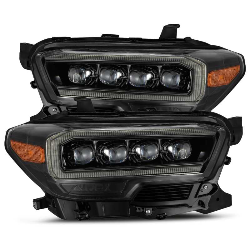 Load image into Gallery viewer, AlphaRex 16-20 Toyota Tacoma NOVA LED Projector Headlight Plank Style Alpha Black w/Activation Light
