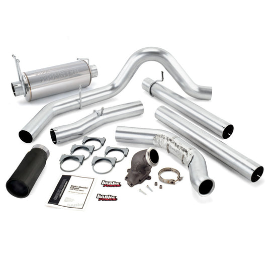 Banks Power | 2000-2003 Ford Excursion 7.3L Power Stroke Monster Exhaust With Power Elbow - SS Single Exhaust With Black Tip