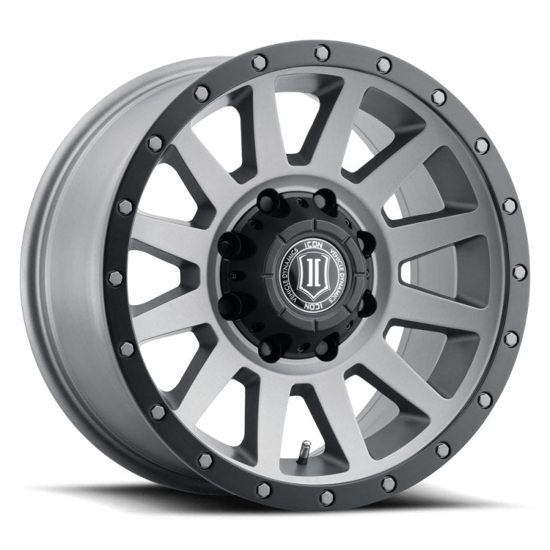 Load image into Gallery viewer, ICON Compression HD 18x9 8x6.5 12mm Offset 5.5in BS Titanium Wheel
