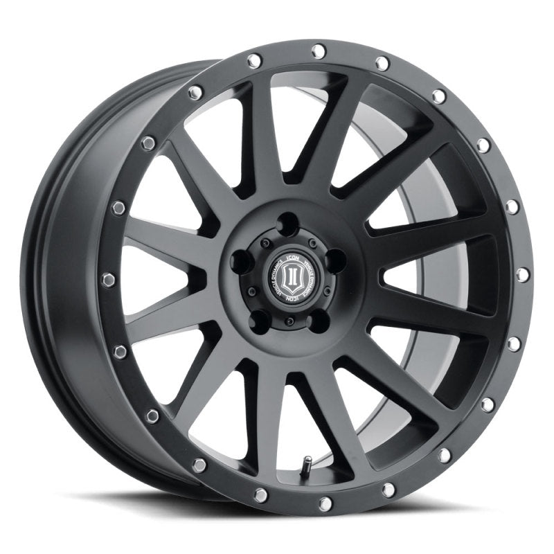 Load image into Gallery viewer, ICON Compression 20x10 5x5 -12mm Offset 5in BS 71.5mm Bore Satin Black Wheel
