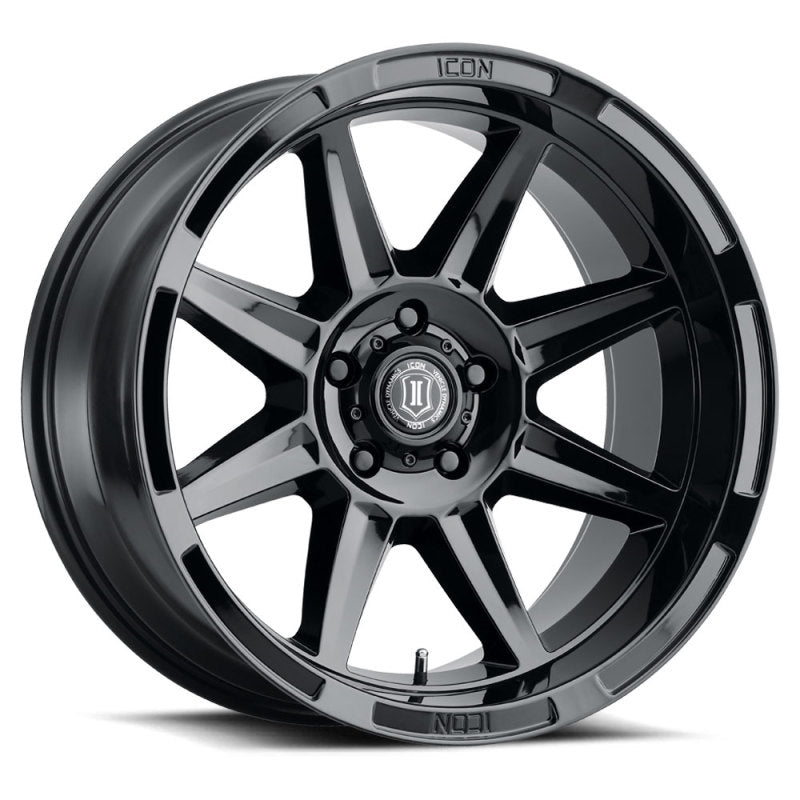 Load image into Gallery viewer, ICON Bandit 20x10 5x5 -24mm 4.5in BS 71.50mm Bore Gloss Black Wheel
