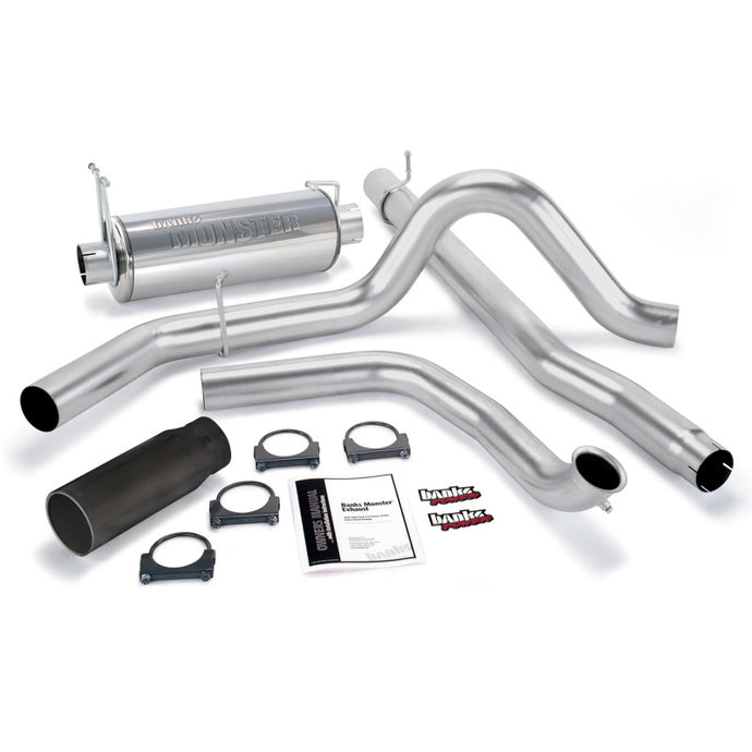 Banks Power | 1999-2003 Ford 7.3L Power Stroke Monster Exhaust System - SS Single Exhaust With Black Tip