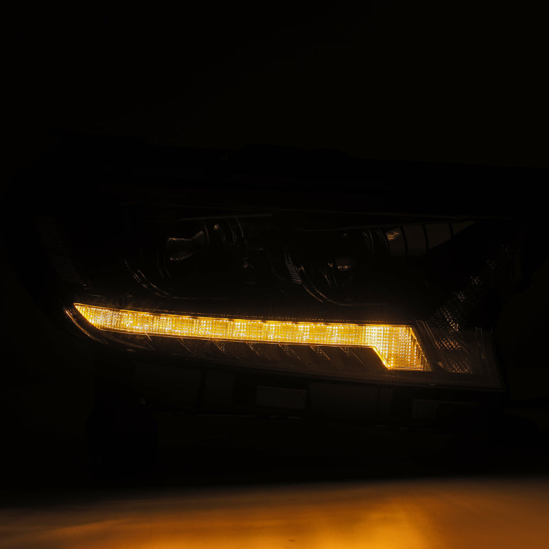 Load image into Gallery viewer, AlphaRex 19-21 Ford Ranger LUXX LED Proj Headlights Plank Style Alpha Black w/Seq Signal/DRL
