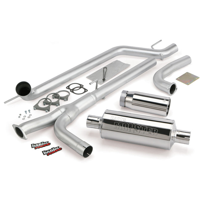 Banks Power | 2004-2014 Nissan 5.6L Titan (All) Monster Exhaust System - 3 Inch SS Single Exhaust With Chrome Tip