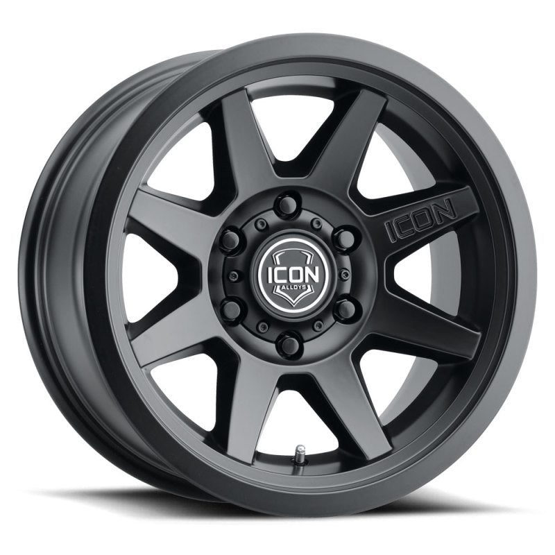 Load image into Gallery viewer, ICON Rebound 17x8.5 6x5.5 25mm Offset 5.75in BS 95.1mm Bore Satin Black Wheel
