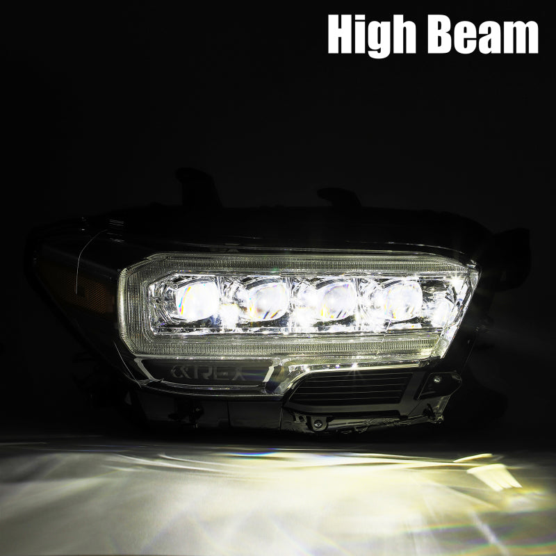 Load image into Gallery viewer, AlphaRex 16-20 Toyota Tacoma NOVA LED Projector Headlights Plank Style Black w/Activation Light
