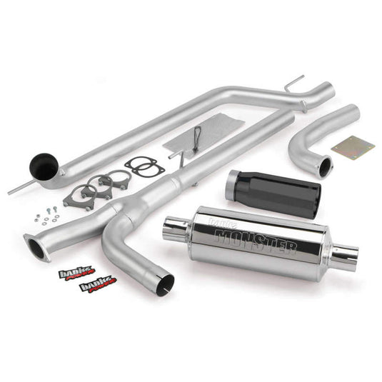 Banks Power | 2004-2014 Nissan 5.6L Titan (All) Monster Exhaust System - SS Single Exhaust With Black Tip *DISCONTINUED*