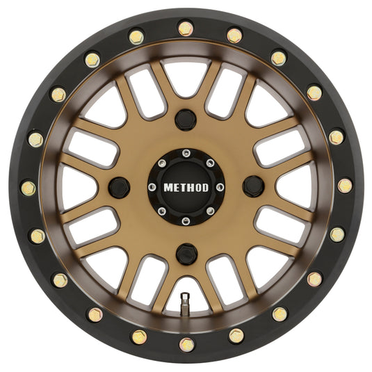 Method | MR406 UTV Beadlock 14x8 4+4/-2mm Offset 4x156 132mm CB Method | Bronze w/Matte Black Ring Wheel