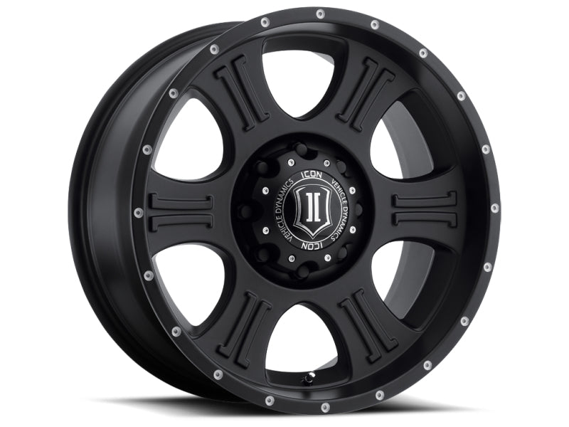 Load image into Gallery viewer, ICON Shield 20x9 8x6.5 19mm Offset 5.75in BS 125.2mm Bore Satin Black Wheel
