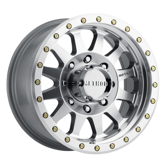 Method | MR304 Double Standard 17x8.5 0mm Offset 8x6.5 130.81mm CB Machined/Clear Coat Wheel