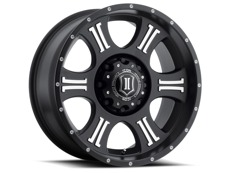 Load image into Gallery viewer, ICON Shield 20x9 8x180 12mm Offset 5.5in BS 125.2mm Bore Satin Black/Machined Wheel
