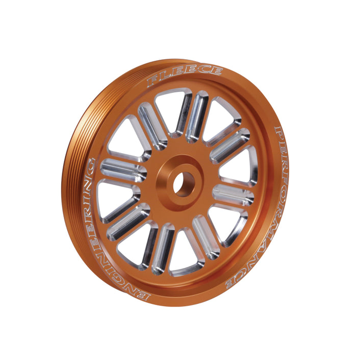 Fleece | Dodge Ram Cummins Dual Pump Spoke Pulley (For Use With FPE Dual Pump Bracket) Orange