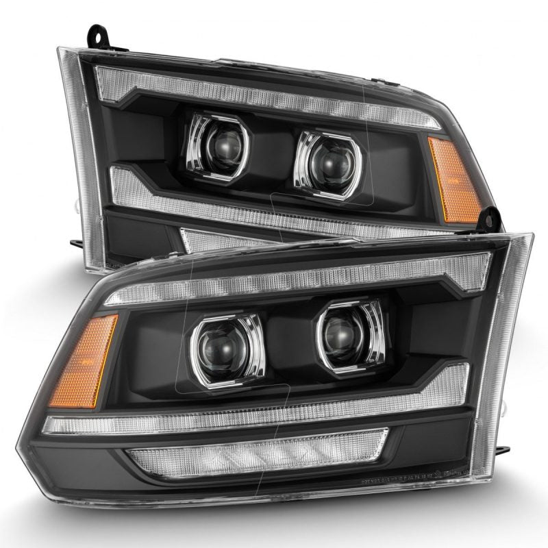 Load image into Gallery viewer, AlphaRex 09-18 Dodge Ram 2500 LUXX LED Proj Headlights Plank Style Blk w/Activ Light/Seq Signal/DRL
