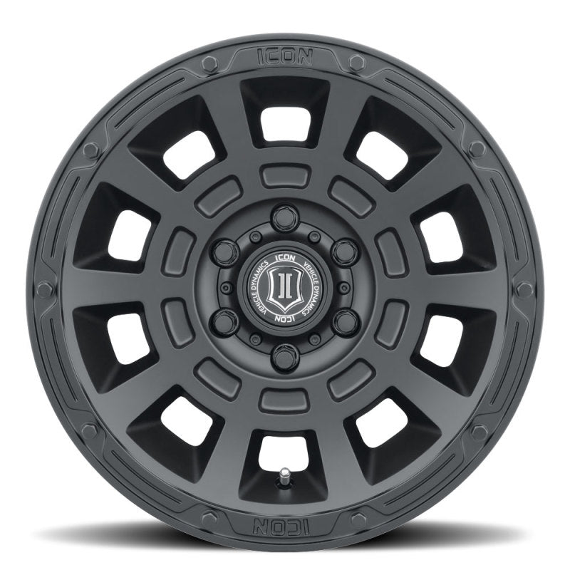 Load image into Gallery viewer, ICON Thrust 17x8.5 5x4.5 0mm Offset 4.75in BS Satin Black Wheel
