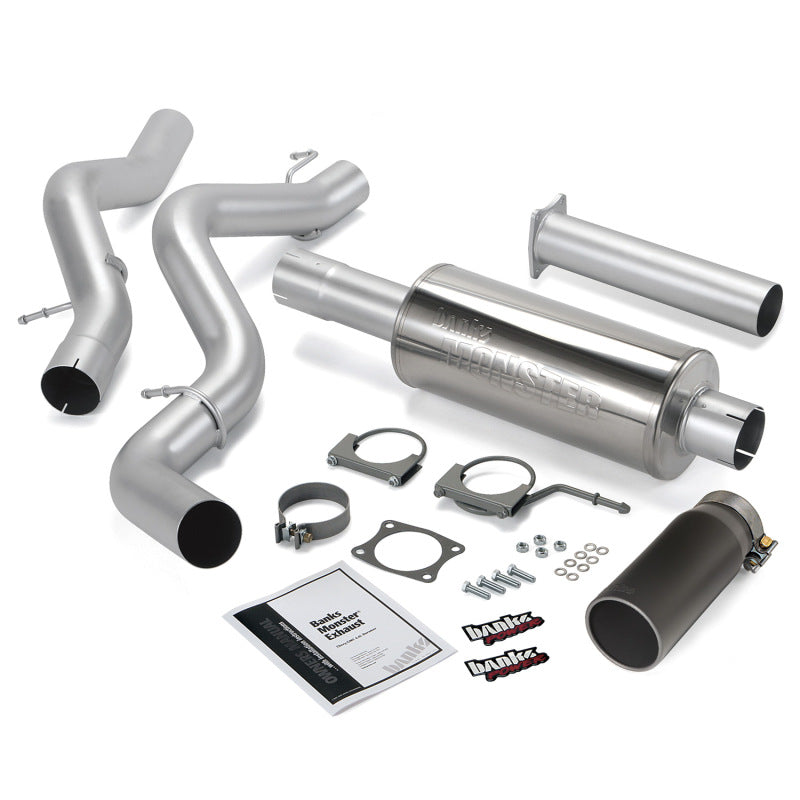 Load image into Gallery viewer, Banks Power | 2006-2007 GM 6.6L Duramax ECSB Monster Exhaust System - 4 Inch SS Single Exhaust With Black Tip
