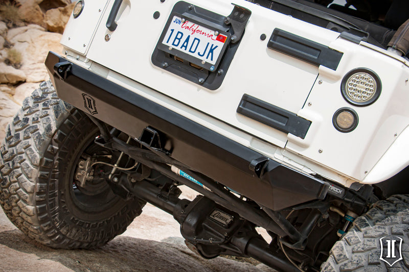 Load image into Gallery viewer, ICON 07-18 Jeep Wrangler JK Comp Series Rear Bumper w/Hitch/Tabs
