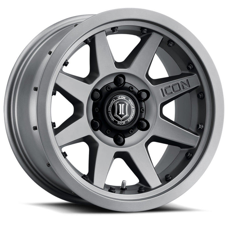 Load image into Gallery viewer, ICON Rebound Pro 17x8.5 5x5 -6mm Offset 4.5in BS 71.5mm Bore Titanium Wheel
