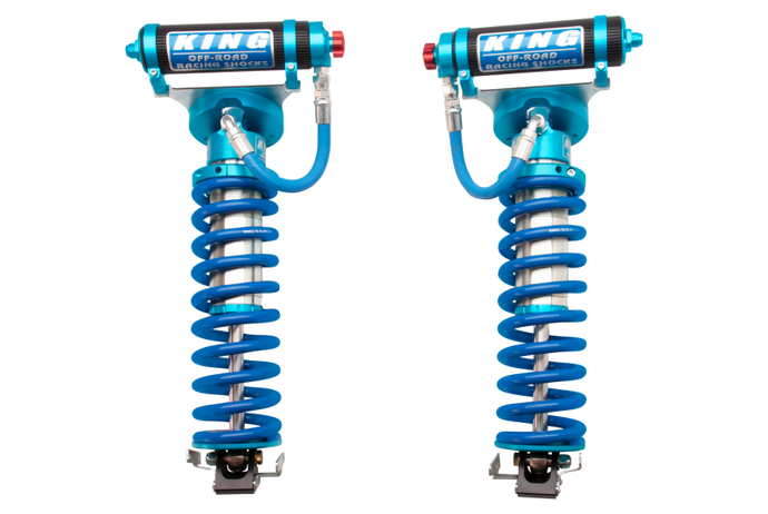 King Shocks | 2005+ Ford F-250 4WD Front 3.0 Remote Reservoir Coilover Conversion With Adjuster - Pair