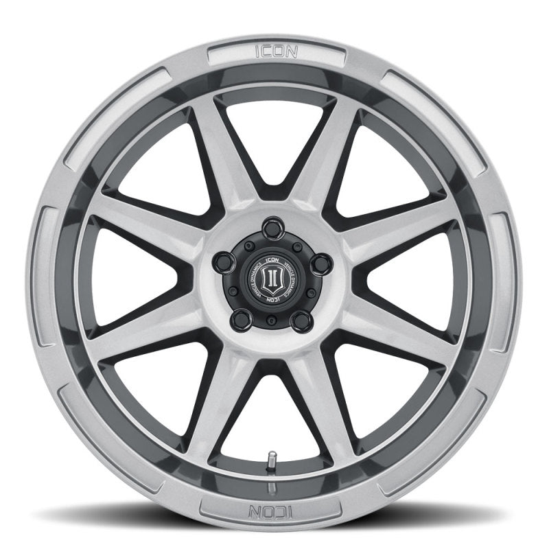 Load image into Gallery viewer, ICON Bandit 20x10 5x5 -24mm 4.5in BS 71.50mm Bore Gun Metal Wheel
