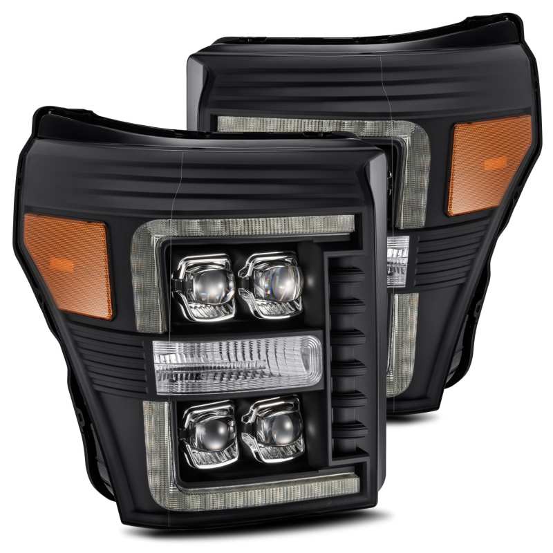 Load image into Gallery viewer, AlphaRex 11-16 Ford F-350 SD NOVA LED Projector Headlights Plank Style Blk w/Activ Light/Seq Signal
