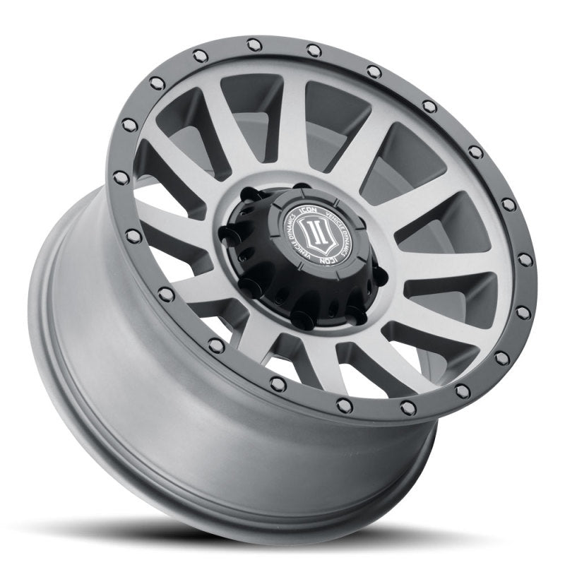 Load image into Gallery viewer, ICON Compression HD 18x9 8x6.5 12mm Offset 5.5in BS Titanium Wheel
