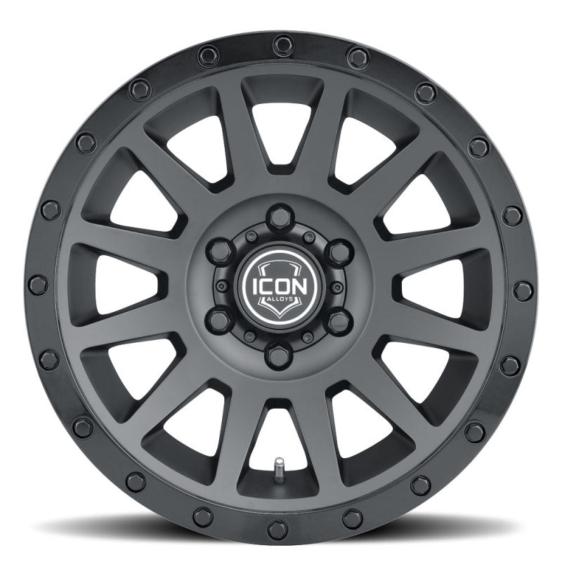 Load image into Gallery viewer, ICON Compression 17x8.5 6x5.5 0mm Offset 4.75in BS 106.1mm Bore Double Black Wheel
