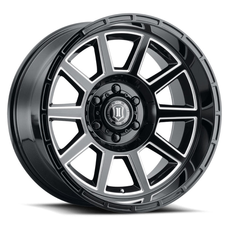 Load image into Gallery viewer, ICON Recoil 20x10 6x5.5 -24mm Offset 4.5in BS Gloss Black Milled Spokes Wheel
