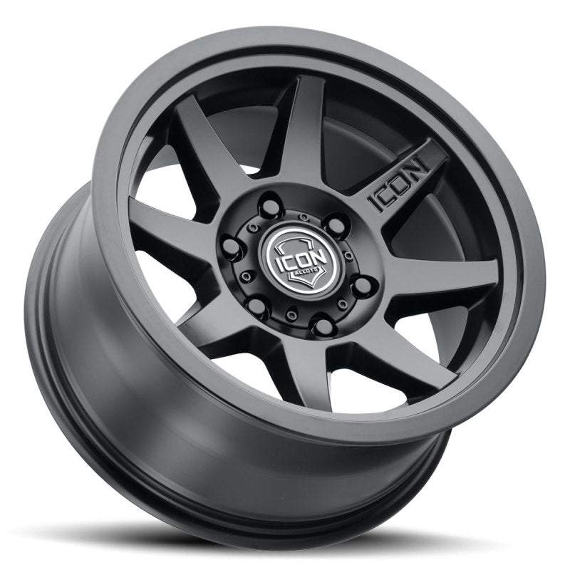 Load image into Gallery viewer, ICON Rebound 17x8.5 6x5.5 25mm Offset 5.75in BS 95.1mm Bore Satin Black Wheel
