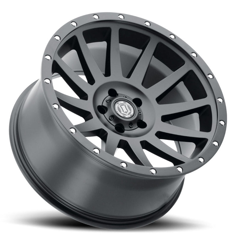 Load image into Gallery viewer, ICON Compression 20x10 6x135 -19mm Offset 4.75inBS Satin Black Wheel
