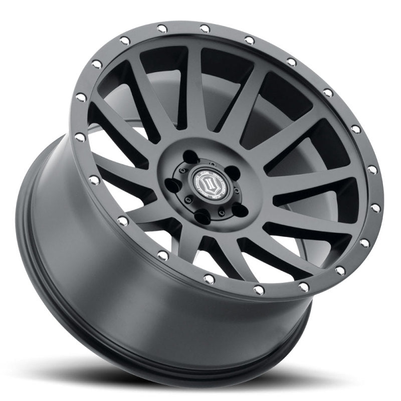 Load image into Gallery viewer, ICON Compression 20x10 5x5 -12mm Offset 5in BS 71.5mm Bore Satin Black Wheel
