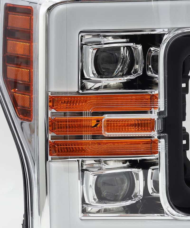 Load image into Gallery viewer, AlphaRex 17-19 Ford F-250 SD PRO-Series Proj Headlights Plank Style Chrome w/Activ Light/Seq Signal
