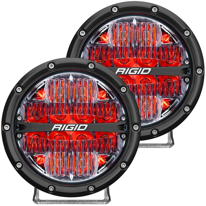 Rigid Industries | 360-Series 6 Inch LED Off-Road Drive Beam - Red Backlight (Pair)