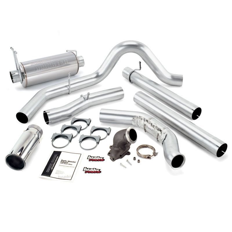 Load image into Gallery viewer, Banks Power | 1999-2003 Ford 7.3L Power Stroke Monster Exhaust With Power Elbow - SS Single Exhaust With Chrome Tip
