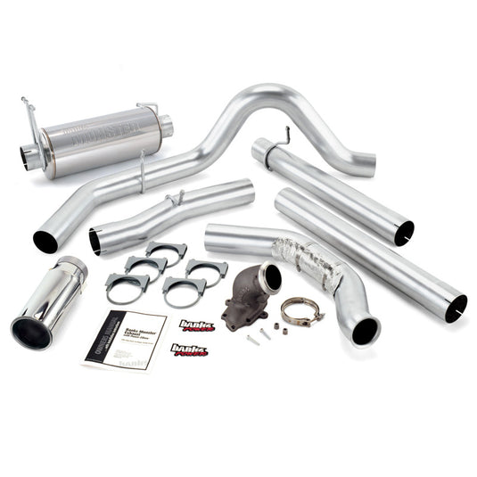 Banks Power | 1999-2003 Ford 7.3L Power Stroke Monster Exhaust With Power Elbow - SS Single Exhaust With Chrome Tip