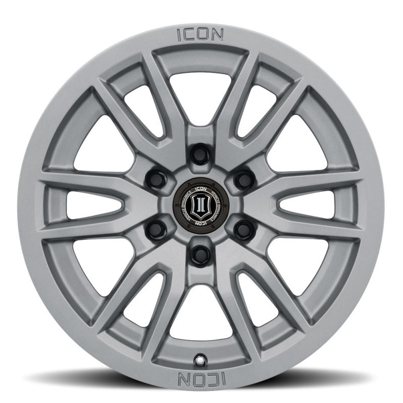 Load image into Gallery viewer, ICON Vector 6 17x8.5 6x5.5 25mm Offset 5.75in BS 95.1mm Bore Titanium Wheel
