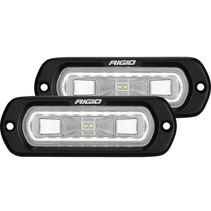 Rigid Industries | SR-L Series Flush Mount LED Spreader Pair w/ White Halo - Universal