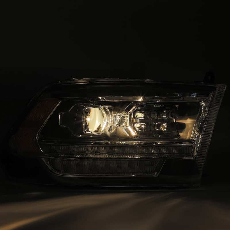 Load image into Gallery viewer, AlphaRex 09-18 Dodge Ram 1500HD PRO-Series Proj Headlight Plnk Style Blk w/Chrm Acc w/Seq Signal/DRL
