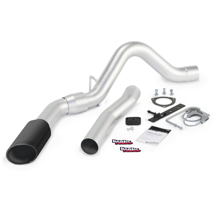 Banks Power | 2011-2014 GM 6.6L LML Duramax ECLB/CCSB/CCLB Monster Exhaust Sys - 4 Inch SS Single Exhaust With Black Tip