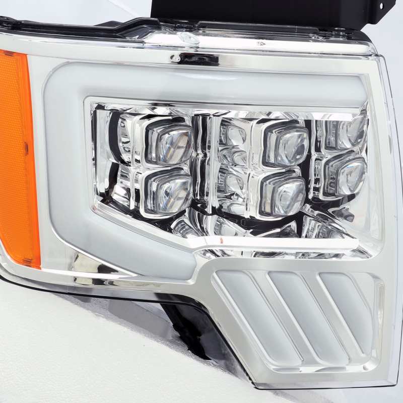 Load image into Gallery viewer, AlphaRex 09-14 Ford F-150 NOVA LED Projector Headlights Plank Style Chrome w/Activ Light/Seq Signal
