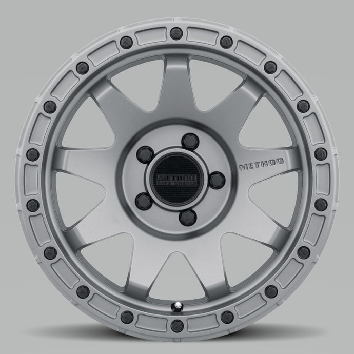 Method | MR317 17x8.5 0mm Offset 5x5 71.5mm CB Matte Titanium Wheel