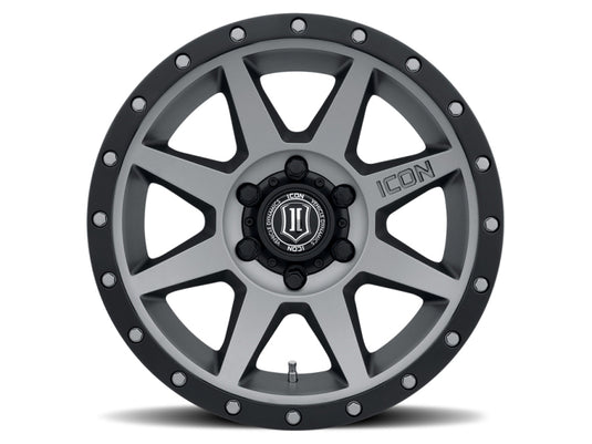 ICON Rebound 18x9 6x5.5 25mm Offset 5.75in BS 95.1mm mm Bore Titanium Wheel