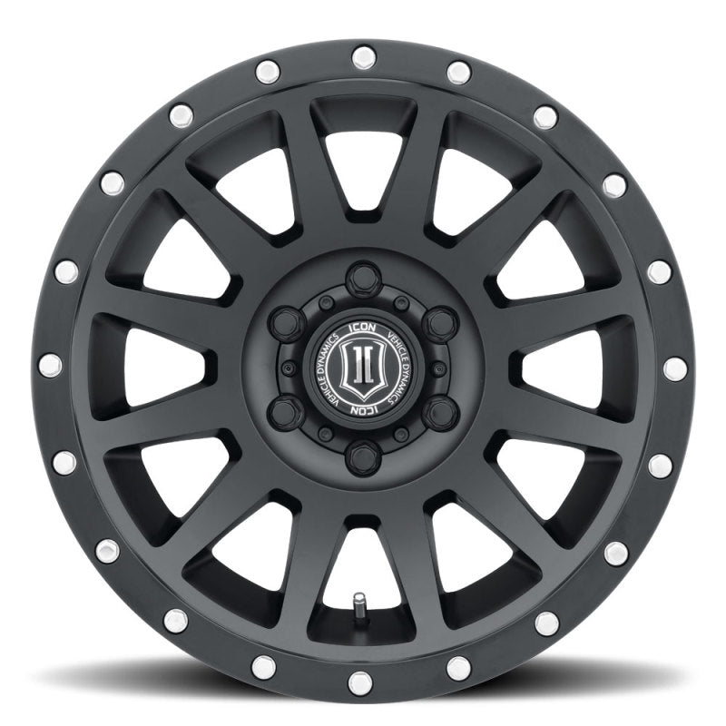 Load image into Gallery viewer, ICON Compression 18x9 6x5.5 25mm Offset 5.75in BS 95.1mm Bore Satin Black Wheel
